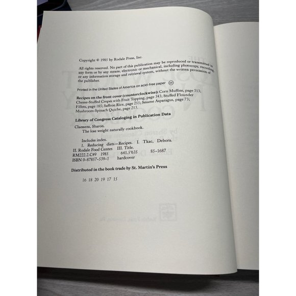 The Lose Weight Naturally Cookbook by Sharon Claessens Healthy Recipes - Picture 5 of 7